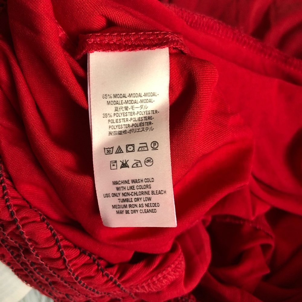 Free People Hight Waist Palazzo Pants Red Wide Leg - Picture 3 of 6